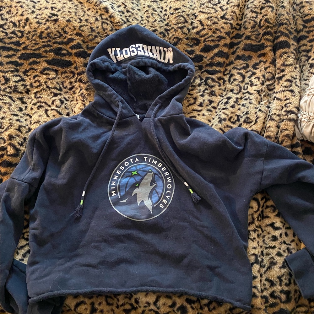 SOLD Timberwolves Cropped Hoodie